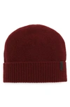 Vince Boiled Cashmere Cuff Beanie In Red