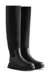 Hunter City Explorer Tall Rubber And Neoprene Boots In Black