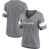 Fanatics Branded Heather Gray Philadelphia Eagles Super Bowl Lvii Raise The Bar Tri-blend Half-sleev In Heather Gray