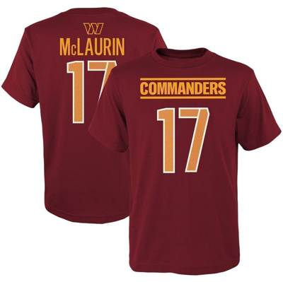 Outerstuff Kids' Big Boys Terry Mclaurin Burgundy Washington Commanders Mainliner Player Name And Number T-shirt