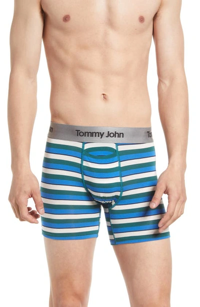 Tommy John Second Skin 4-inch Boxer Briefs In Coconut Stripe