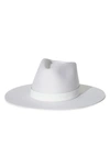 Janessa Leone Korin Wool Fedora In Off White