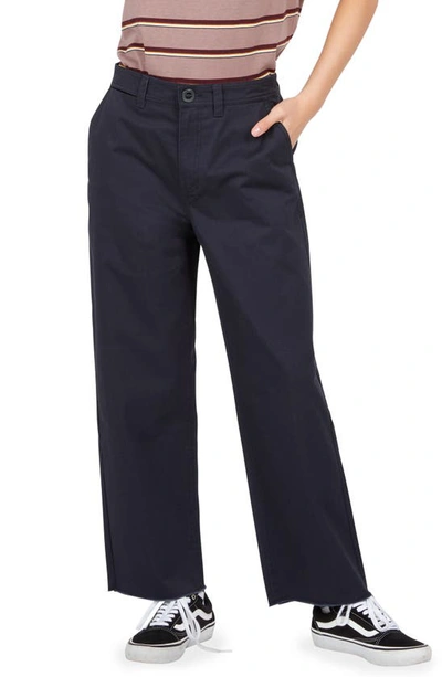 Volcom Thisthatthem Wide Leg Skate Pants In Midnight Blue