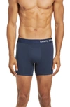 Tommy John Cool Cotton 4-inch Boxer Briefs In Iron Grey Navy