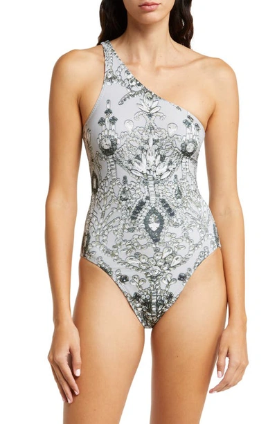Norma Kamali Mio One-shoulder One-piece Swimsuit In Light Jewels
