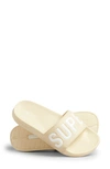 Superdry Code Core Pool Slide In Cream