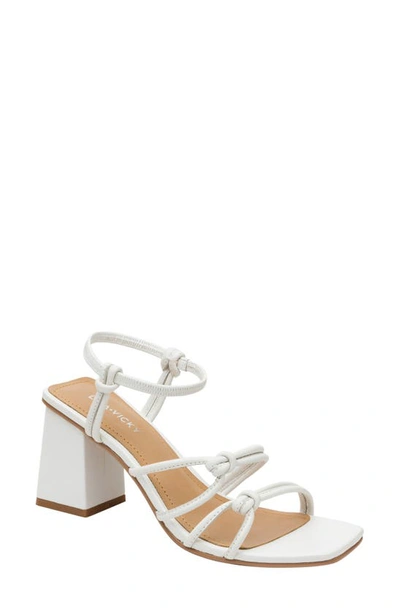 Lisa Vicky Abloom Strappy Block Heel Sandal In White