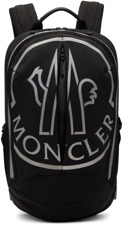 Moncler Black Cut Backpack In 999 Black