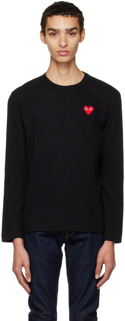 Comme Des Garçons Play Black Heart Long Sleeve T-shirt In 1 Black