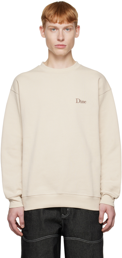 Dime Beige Classic Sweatshirt In Grey