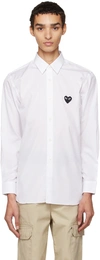 Comme Des Garçons Play Crew Neck Long Sleeves T-shirt In White