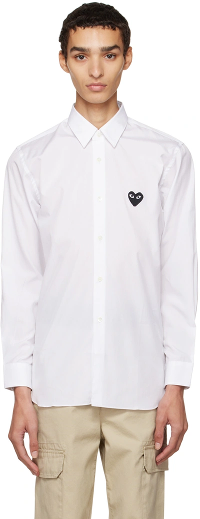 Comme Des Garçons Play White Heart Shirt