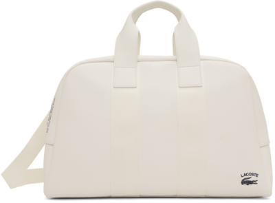 Lacoste White Weekend Duffle Bag In A56