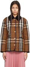BURBERRY BROWN CHECK DIAMOND QUILTED JACKET