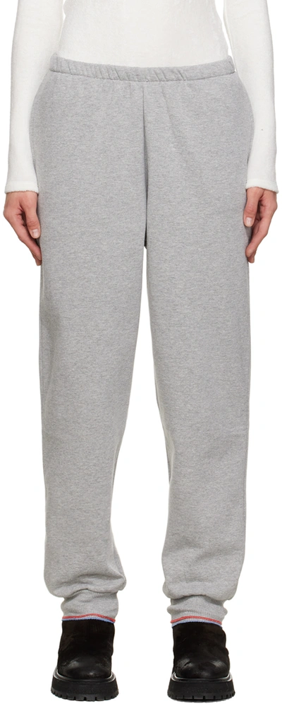 Baserange Laona Recycled-jersey Track Pants In Heather Grey