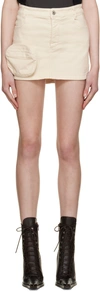 Halfboy Off-white Pocket Miniskirt In Cream (06)