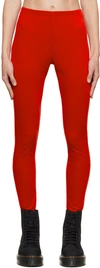 Junya Watanabe Red Elasticized Leggings In 3 Red