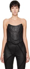 Kim Shui Ssense Exclusive Black Corset Camisole In Black