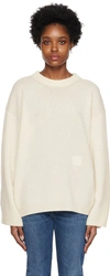 Totême Off-white Crewneck Sweater In 199 Bone