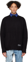 ADER ERROR BLACK FLUIC SWEATER