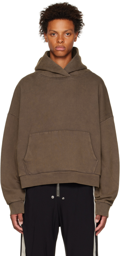 Entire Studios Brown Heavy Hood Hoodie