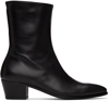 Rhude Pointed Ankle Boots In Black
