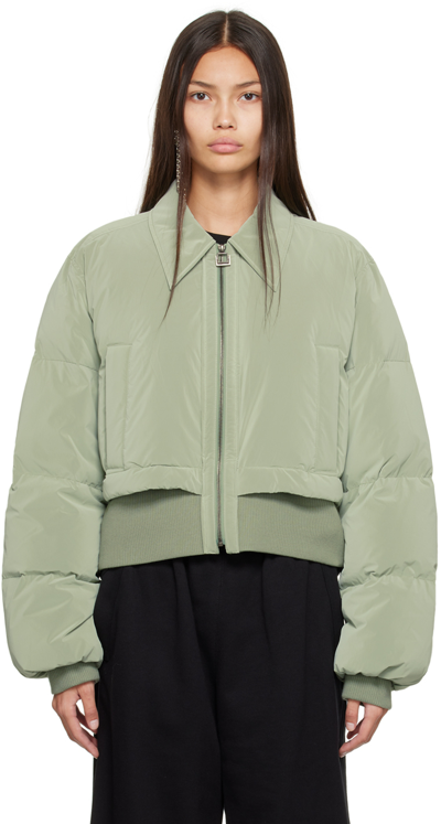 Wooyoungmi Green Layered Down Jacket In Mint 961m