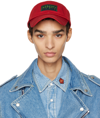 KENZO RED KENZO PARIS BASEBALL CAP