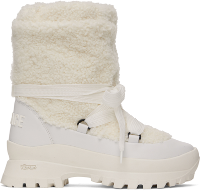 Mackage White Conquer Boots In Cream/cream