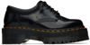 Dr. Martens' 8053 Quad Mono Leather Oxford Shoes In Black Polished Smoot