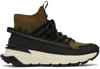 MONCLER KHAKI MONTE RUNNER HIGH SNEAKERS