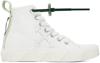 OFF-WHITE WHITE MID TOP VULCANIZED SNEAKERS
