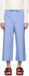 Rier Ssense Exclusive Blue Pyjama Shorts In Skyblue