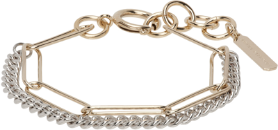 Justine Clenquet Gold & Silver Pixie Bracelet In Palladium