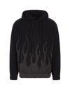 VISION OF SUPER MAN BLACK HOODIE WITH LASERED 2.0 FLAME