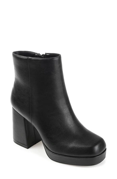 Journee Collection Women's Adria Tru Comfort Foam Faux Leather Round Toe Booties In Black