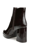 Journee Collection Mollie Block Heel Platform Bootie In Patent/ Brown