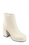 Journee Collection Mollie Block Heel Platform Bootie In White