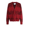 Rhude Red Bandana Pattern Cardigan In Red