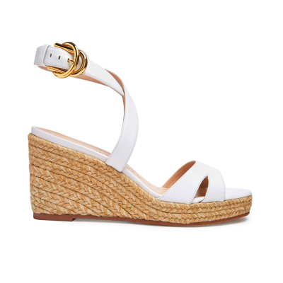 Stuart Weitzman Zuzu Wedge Sandal In White