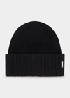 Gorski Ribbed Wool Beanie In Black