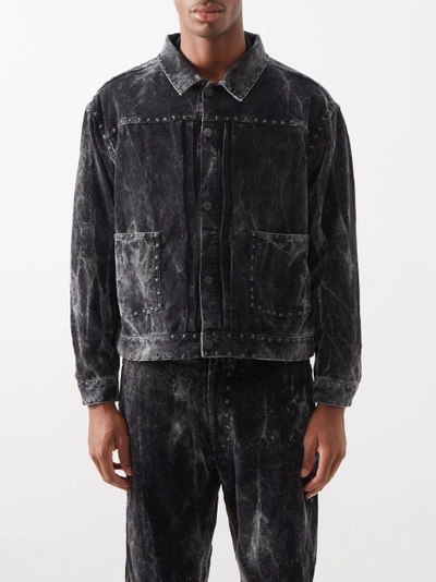 NEEDLES M.W. STUDDED BLEACHED COTTON-BLEND CORDUROY JACKET 