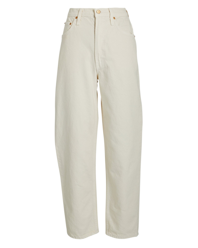 Mother Snacks! High Waisted Double Stack Ankle Natural Jeans In White - Size 30 (also In 24,29,30,31,32,33,