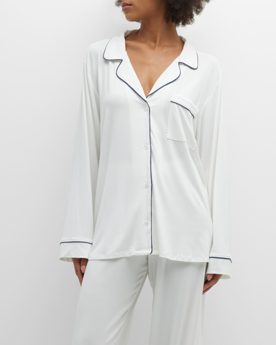 Eberjey Gisele Long Pajama Set In Heather Grey/sorb