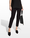 Lafayette 148 Jodhpur Cloth Cropped Pants In Black