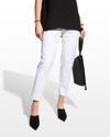 Lafayette 148 Plus-size Jodhpur Cloth Front Zip Cropped Bleecker Pant In White