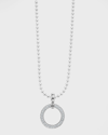 LAGOS CAVIAR SPARK DIAMOND LARGE CIRCLE PENDANT NECKLACE