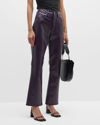 AGOLDE RELAXED BOOTCUT RECYCLED LEATHER PANTS