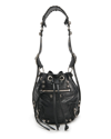 Balenciaga ‘le Cagole Xs' Strass Studded Croc-effect Leather Bucket Bag In Black