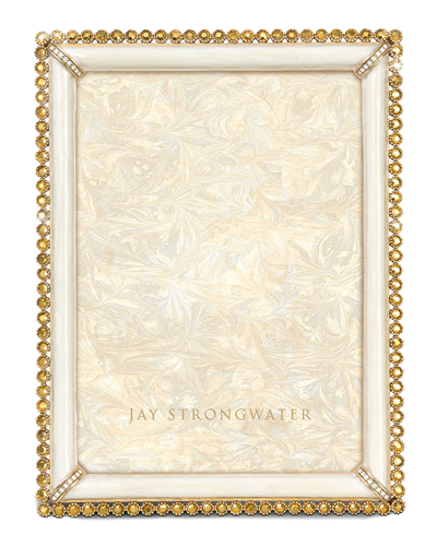 Jay Strongwater Lucas Stone Edge Picture Frame, 5 X 7 In Gold